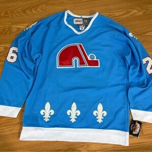 CCM Light Blue Nordique Stastny Hockey Jersey Size 54 NWT *stains